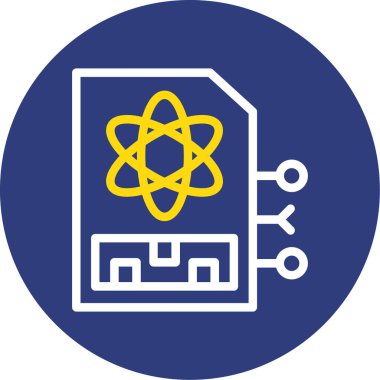 Nükleer güç simgesinin vektör illüstrasyonu