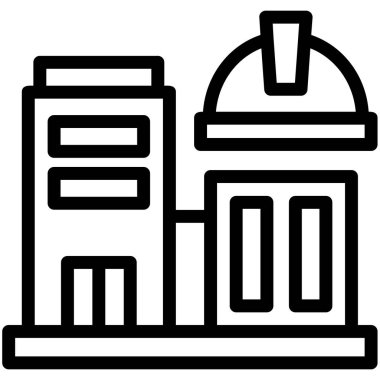 şehir inşa simgesi ana hatları biçiminde