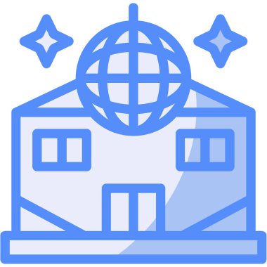 Bina. Web simgesi basit illüstrasyon