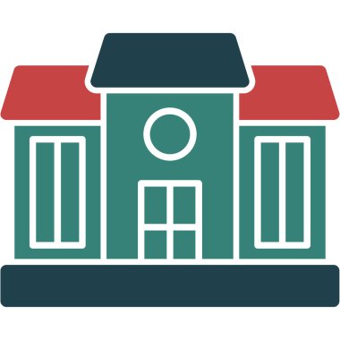 ev düz vektör simgesi