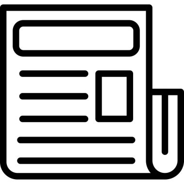 belge simgesi vektör illüstrasyonu