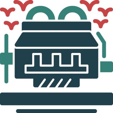 Yazıcı. Web simgesi basit illüstrasyon