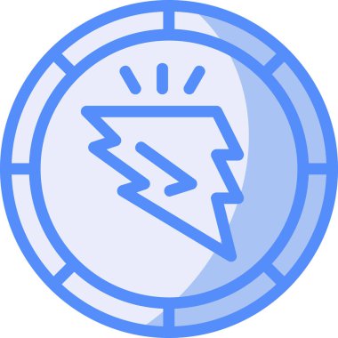 Şimşek simgesinin vektör illüstrasyonu