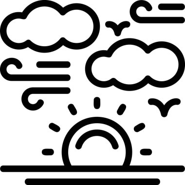 Hava durumu. Web simgesi basit illüstrasyon