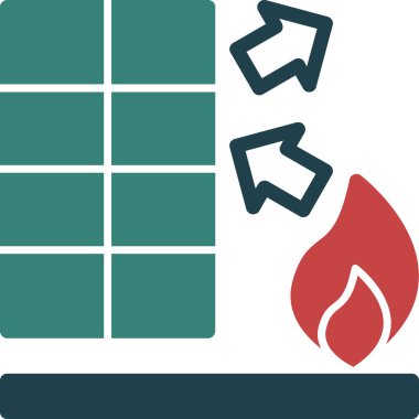 Yangın. Web simgesi basit illüstrasyon