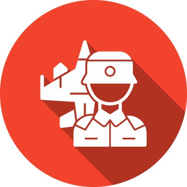 asker simgesi vektör illüstrasyonu