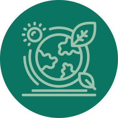 küresel ısınma vektörü illüstrasyonu, ekoloji simgesi