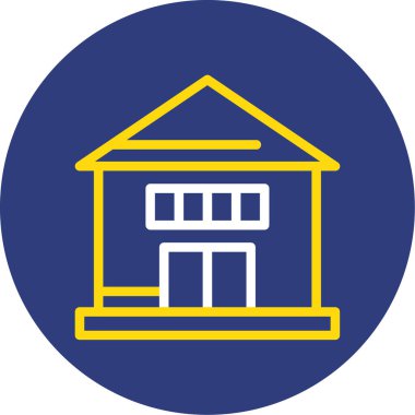 Bina. Web simgesi basit illüstrasyon