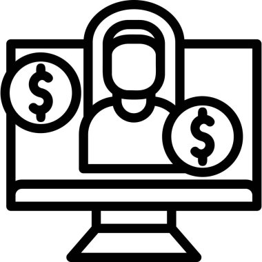 İnternet işi. Basit bir çizim. Web simgesi