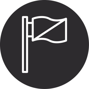 bayrak vektör çizgisi simgesi