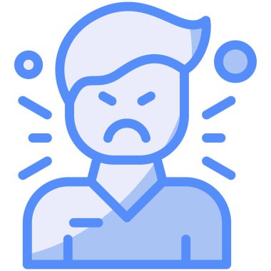 avatar adam duygu simgesi doldurulmuş dış hat biçimi