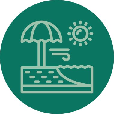 Bir yeşil ve mavi simgenin vektör illüstrasyonu