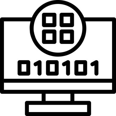 Bilgisayar. Web simgesi basit illüstrasyon