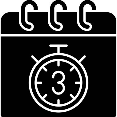 Alarm simgesi, vektör illüstrasyonu