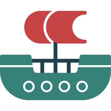 bebek oyuncak tekne vektör ikonu. düz resimleme