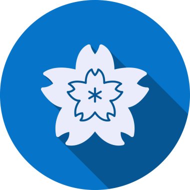 Çiçek simgesinin vektör illüstrasyonu