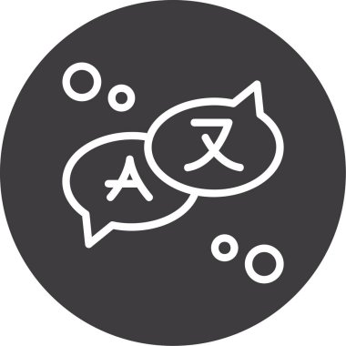 Sohbet simgesinin vektör illüstrasyonu