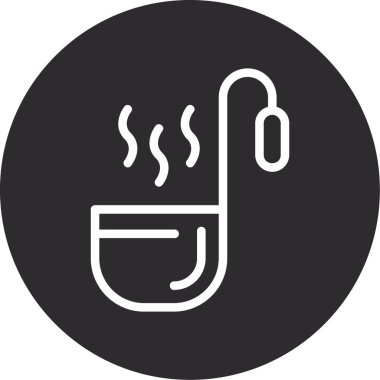 sıcak kahve simgesi, vektör illüstrasyonu