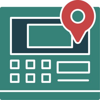 Harita iğnesi. Web simgesi basit illüstrasyon