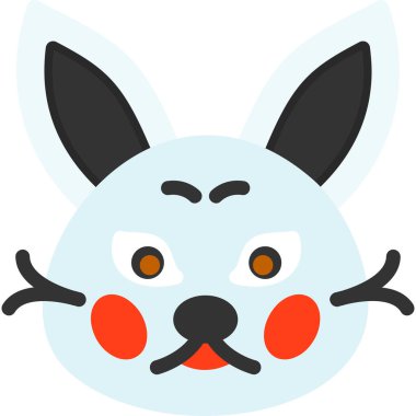 Güzel çizgi film suratı. Vektör illüstrasyonu