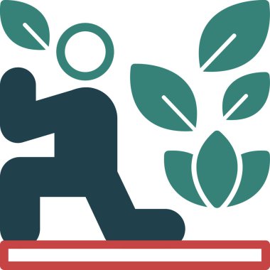 Bir ağaç simgesinin vektör illüstrasyonu