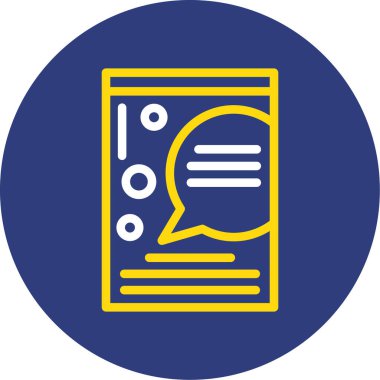 Konuşma simgesi, vektör illüstrasyonu