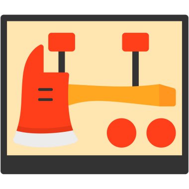 İnşaat Vinç düz vektör simgesi