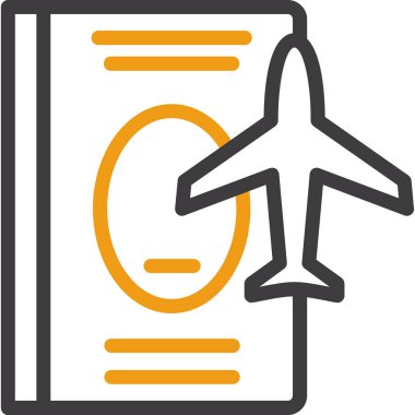 Uçak yolculuğu uçuş simgesi - özet biçimi