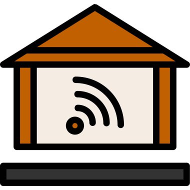 Kablosuz. Web simgesi basit illüstrasyon