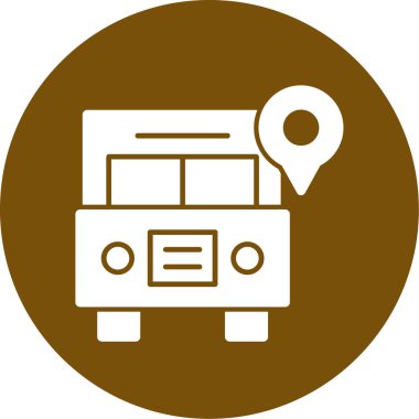 Bir araba simgesinin vektör illüstrasyonu