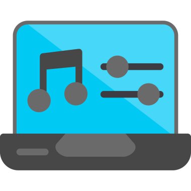 bilgisayar müzik vektörü simgesi