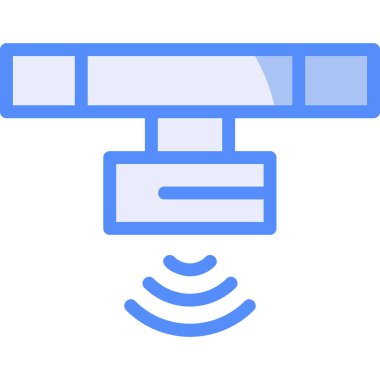 Kapalı devre televizyon. Web simgesi basit illüstrasyon