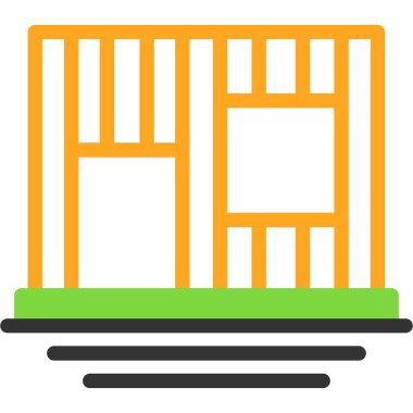 Çit. Web simgesi basit illüstrasyon