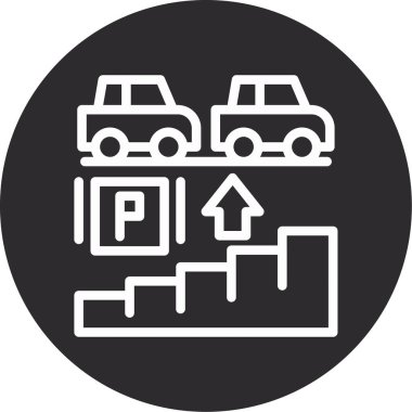 Park ediyor. Web simgesi basit tasarım