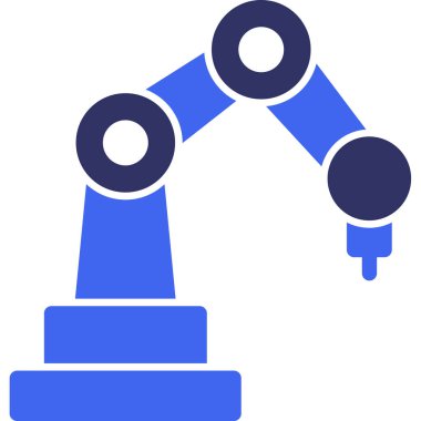 Robotik kol. Web simgesi basit illüstrasyon