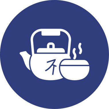 Çaydanlık. Web simgesi basit illüstrasyon