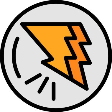 Şimşek simgesi. Moda biçimi tasarım vektör çizimi izole edilmiş arkaplan.