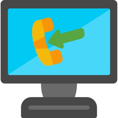 Çağrı merkezi simgesi, düz biçim tasarımı