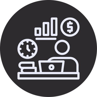 iş simgesi vektör illüstrasyonu