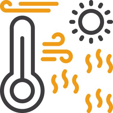 Sıcaklık. Web simgesi basit illüstrasyon
