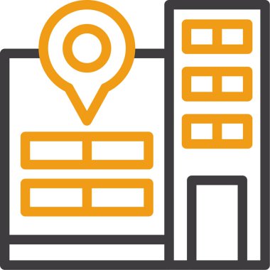 konum haritası konum simgesi ana hat biçiminde