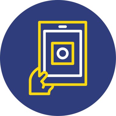 Tablet ve mobil simgenin vektör simgesi