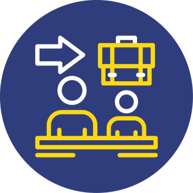 Bir tren simgesinin vektör illüstrasyonu