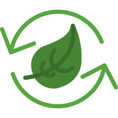 Yaprak vektör simgesi. biçim düz simge simgesi, eko yeşil renk, beyaz arkaplan.