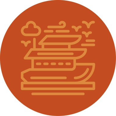 Yemek. Web simgesi basit illüstrasyon