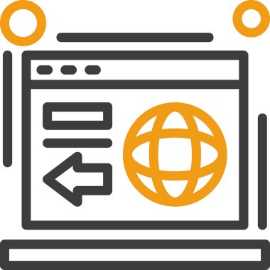 Tarayıcı veri sunucusu simgesi doldurulmuş ana hatlar biçiminde