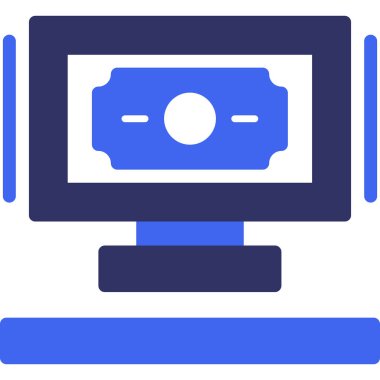 Bilgisayar. Web simgesi basit illüstrasyon