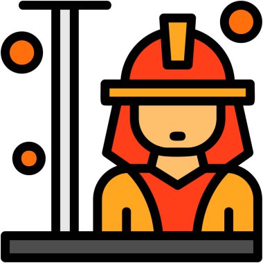 Miğfer adam simgesi - taslak biçimi