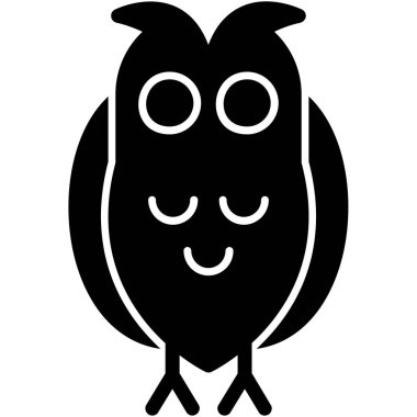 Baykuş simgesi vektör illüstrasyon tasarımı