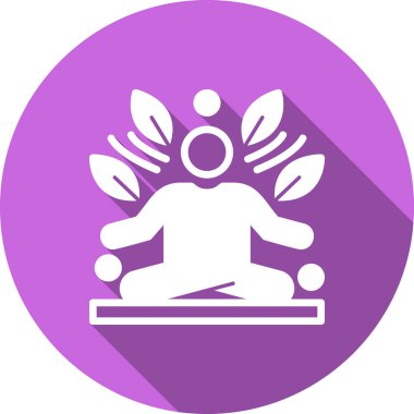 yoga. Web simgesi basit illüstrasyon